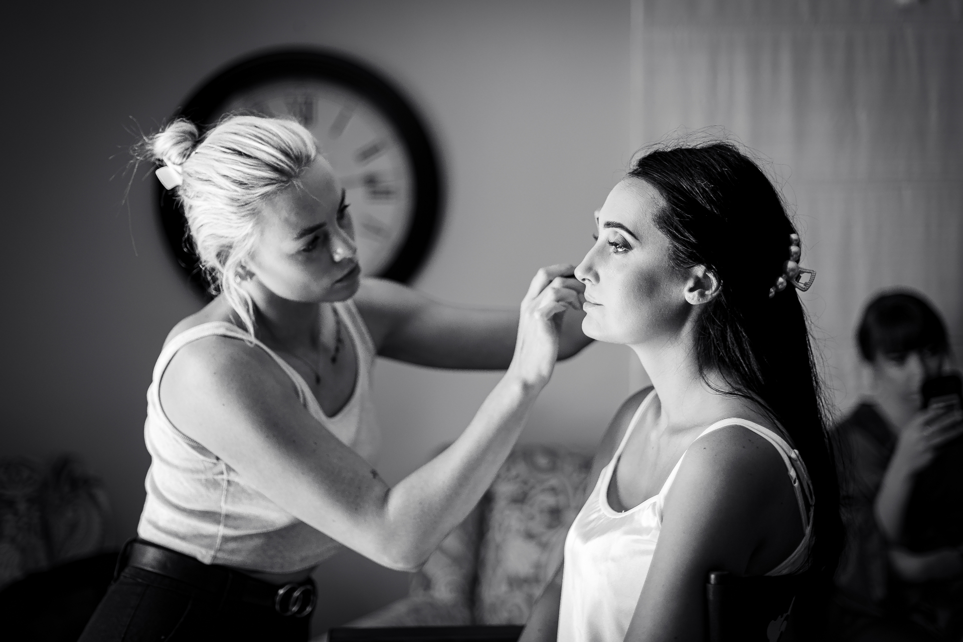 Bridal makeup preparation
